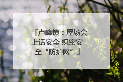 卢峰镇：屋场会上话安全 织密安全“防护网”