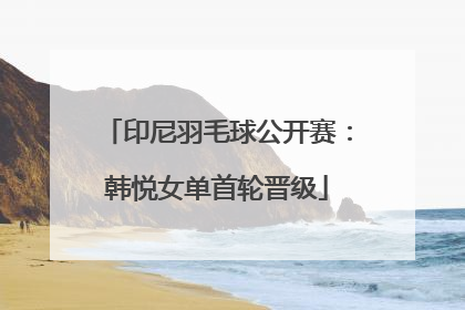 印尼羽毛球公开赛：韩悦女单首轮晋级