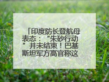 印度防长登航母表态：“朱砂行动”并未结束！巴基斯坦军方高官称这是一种危险的状况……