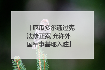 厄瓜多尔通过宪法修正案 允许外国军事基地入驻