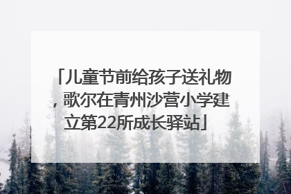 儿童节前给孩子送礼物，歌尔在青州沙营小学建立第22所成长驿站