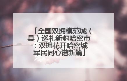 全国双拥模范城（县）巡礼新疆哈密市：双拥花开哈密城 军民同心谱新篇