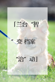 兰台“智”变 档案“治”动
