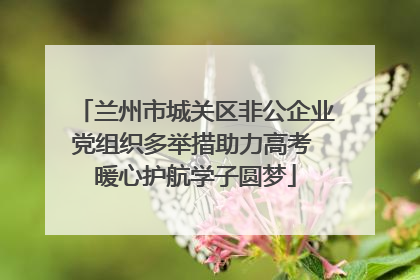 兰州市城关区非公企业党组织多举措助力高考 暖心护航学子圆梦