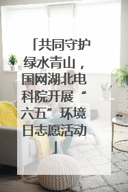共同守护绿水青山，国网湖北电科院开展“六五”环境日志愿活动