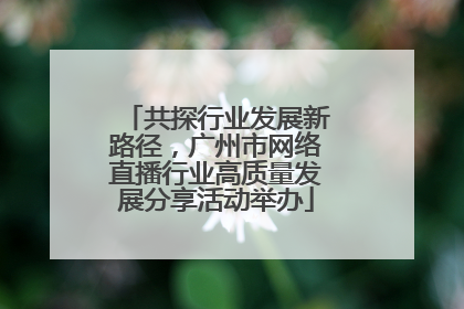 共探行业发展新路径，广州市网络直播行业高质量发展分享活动举办