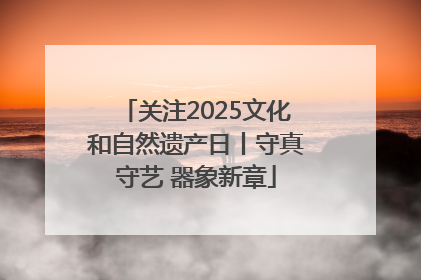 关注2025文化和自然遗产日丨守真守艺 器象新章