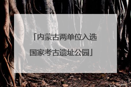 内蒙古两单位入选国家考古遗址公园