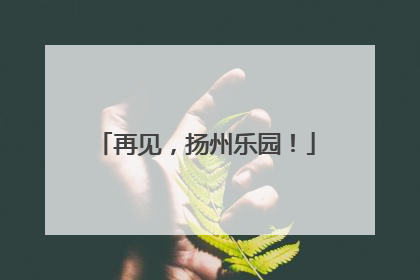 再见，扬州乐园！