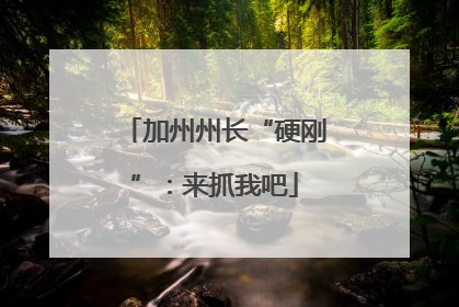 加州州长“硬刚”：来抓我吧