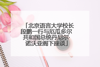 北京语言大学校长段鹏一行与厄瓜多尔共和国总统丹尼尔·诺沃亚阁下座谈