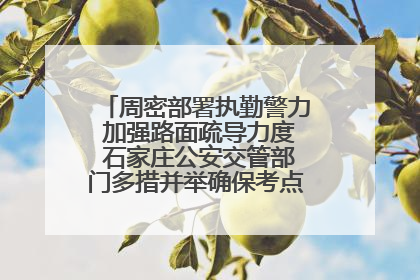周密部署执勤警力 加强路面疏导力度 石家庄公安交管部门多措并举确保考点周边交通环境良好