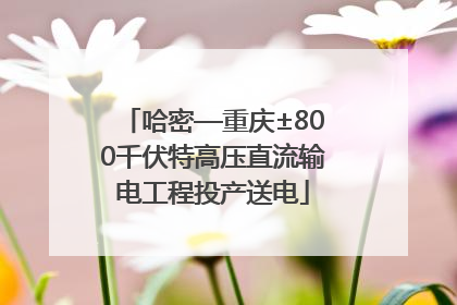 哈密—重庆±800千伏特高压直流输电工程投产送电