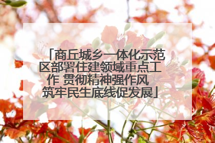 商丘城乡一体化示范区部署住建领域重点工作 贯彻精神强作风 筑牢民生底线促发展