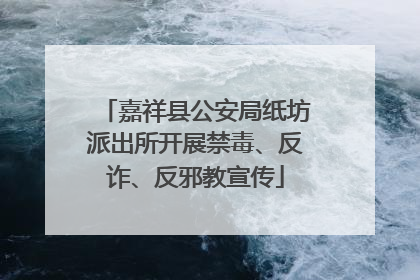 嘉祥县公安局纸坊派出所开展禁毒、反诈、反邪教宣传