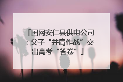 国网安仁县供电公司：父子“并肩作战”交出高考“答卷”