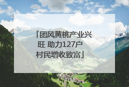团风黄桃产业兴旺 助力127户村民增收致富