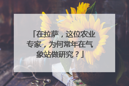 在拉萨，这位农业专家，为何常年在气象站做研究？