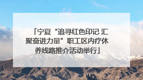 宁夏“追寻红色印记 汇聚奋进力量”职工区内疗休养线路推介活动举行
