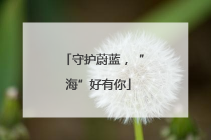 守护蔚蓝，“海”好有你