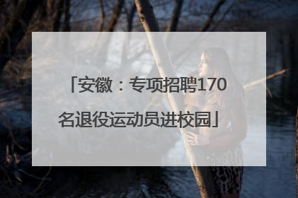 安徽：专项招聘170名退役运动员进校园