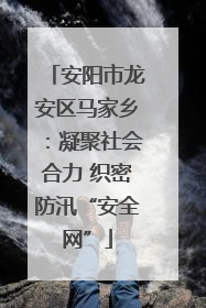 安阳市龙安区马家乡：凝聚社会合力 织密防汛“安全网”