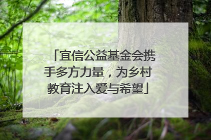 宜信公益基金会携手多方力量，为乡村教育注入爱与希望