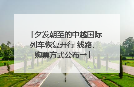 夕发朝至的中越国际列车恢复开行 线路、购票方式公布→