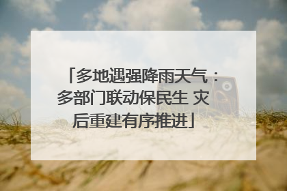 多地遇强降雨天气：多部门联动保民生 灾后重建有序推进