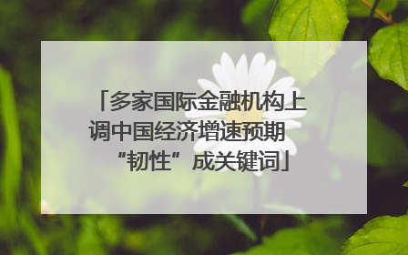 多家国际金融机构上调中国经济增速预期 “韧性”成关键词