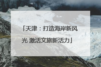 天津：打造海岸新风光 激活文旅新活力