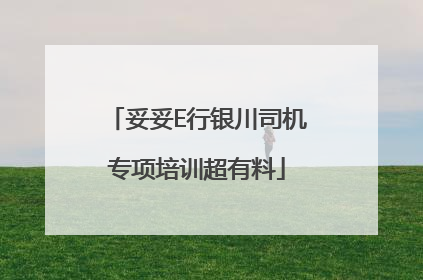 妥妥E行银川司机专项培训超有料