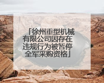 徐州重型机械有限公司因存在违规行为被暂停全军采购资格