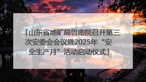 山东省地矿局鲁南院召开第三次安委会会议暨2025年“安全生产月”活动启动仪式