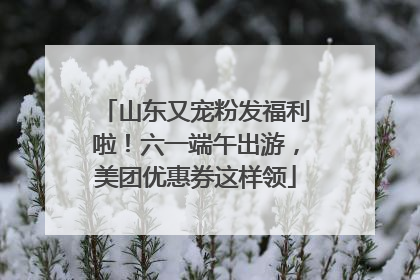 山东又宠粉发福利啦！六一端午出游，美团优惠券这样领