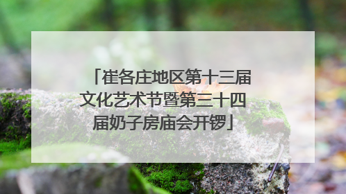 崔各庄地区第十三届文化艺术节暨第三十四届奶子房庙会开锣