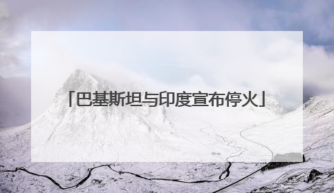 巴基斯坦与印度宣布停火