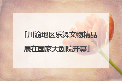 川渝地区乐舞文物精品展在国家大剧院开幕