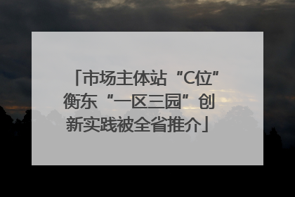 市场主体站“C位” 衡东“一区三园”创新实践被全省推介