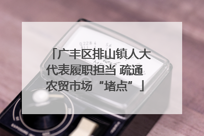 广丰区排山镇人大代表履职担当 疏通农贸市场“堵点”