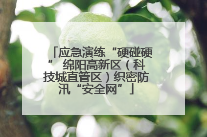 应急演练“硬碰硬” 绵阳高新区（科技城直管区）织密防汛“安全网”