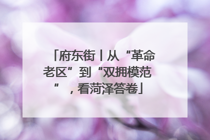 府东街丨从“革命老区”到“双拥模范”，看菏泽答卷