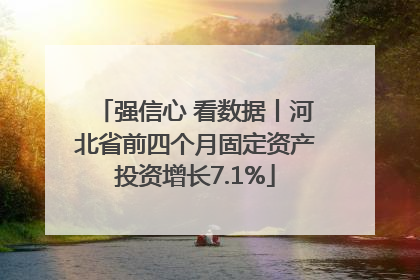 强信心 看数据丨河北省前四个月固定资产投资增长7.1%