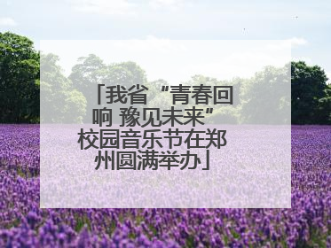 我省“青春回响 豫见未来”校园音乐节在郑州圆满举办