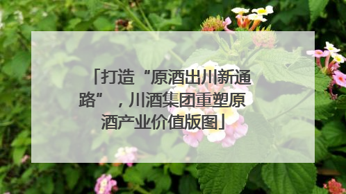 打造“原酒出川新通路”，川酒集团重塑原酒产业价值版图