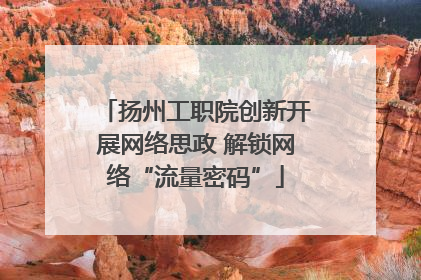 扬州工职院创新开展网络思政 解锁网络“流量密码”