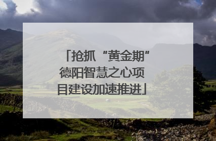 抢抓“黄金期” 德阳智慧之心项目建设加速推进