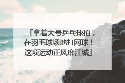 拿着大号乒乓球拍，在羽毛球场地打网球！这项运动正风靡江城