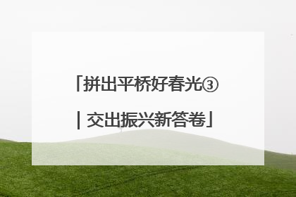 拼出平桥好春光③｜交出振兴新答卷
