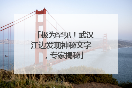 极为罕见！武汉江边发现神秘文字，专家揭秘
